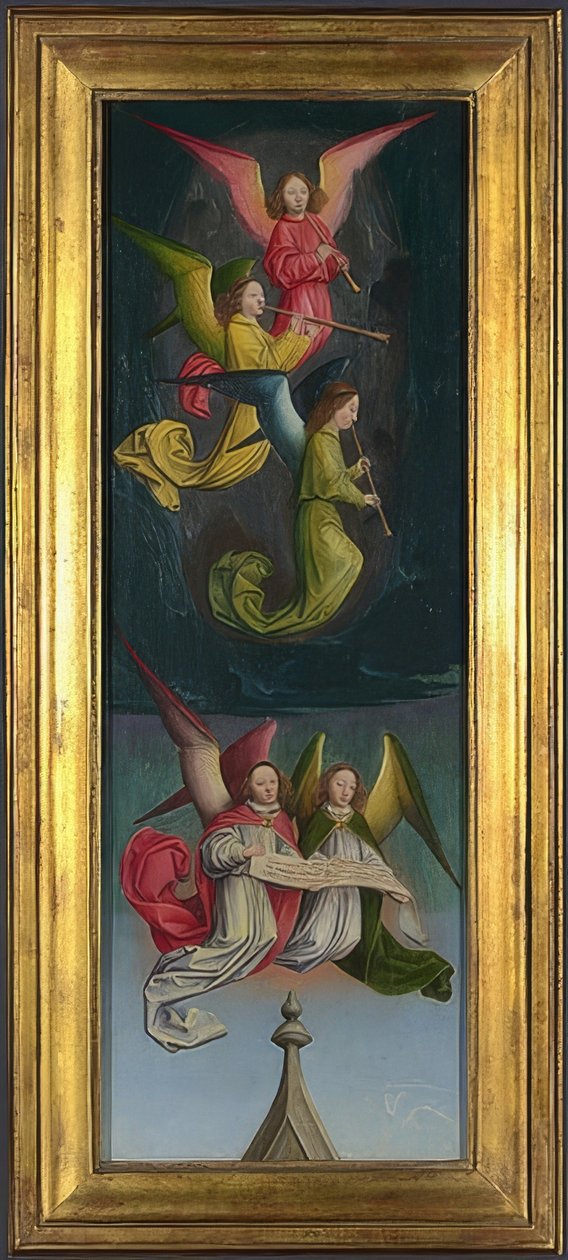 جوقة الملائكة (مذبح من دير سانت بيرتين). حوالي 1459 بواسطة سيمون مارميون