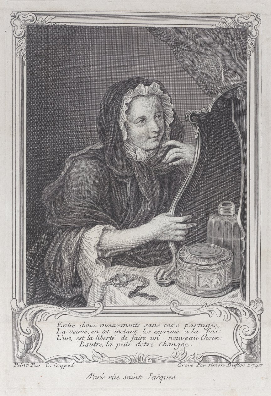 The Coquettish Widow1747. ، 1747. بواسطة سيمون نيكولا دوفلوس