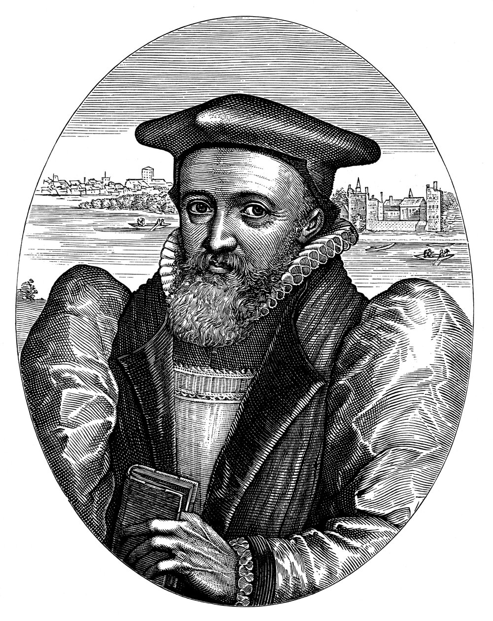 جورج أبوت 1562-1633 ، رجل دين إنجليزي ورئيس أساقفة كانتربري ، القرن السابع عشر بواسطة سيمون باس
