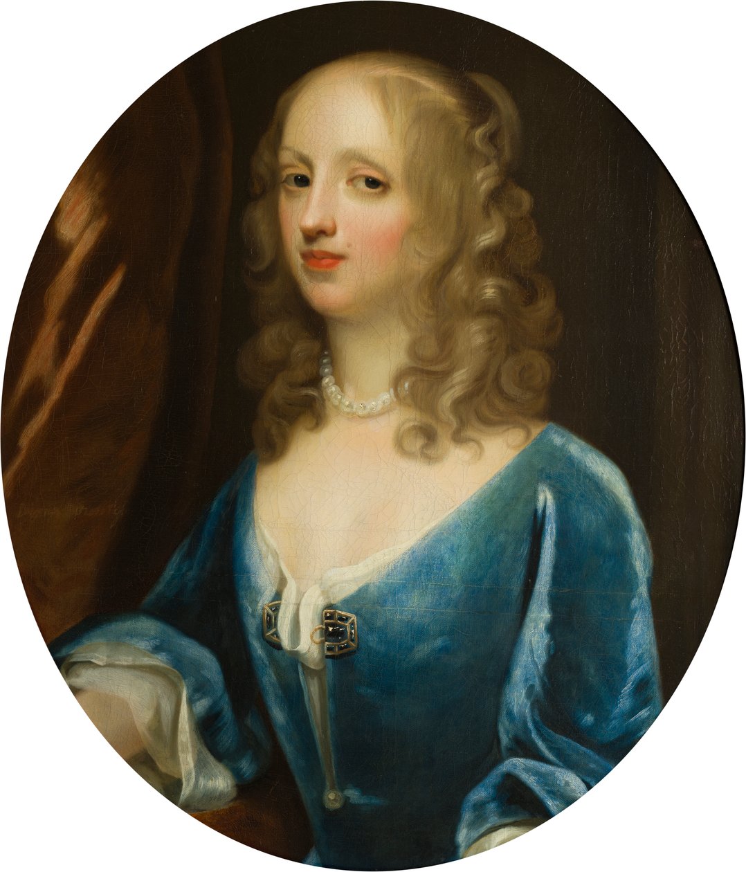 صورة للسيدة ديانا راسل (1622-1694) ، Viscountess Newport ، حوالي 1660-94 (زيت على قماش) بواسطة سيمون بيتيرز فيريلست