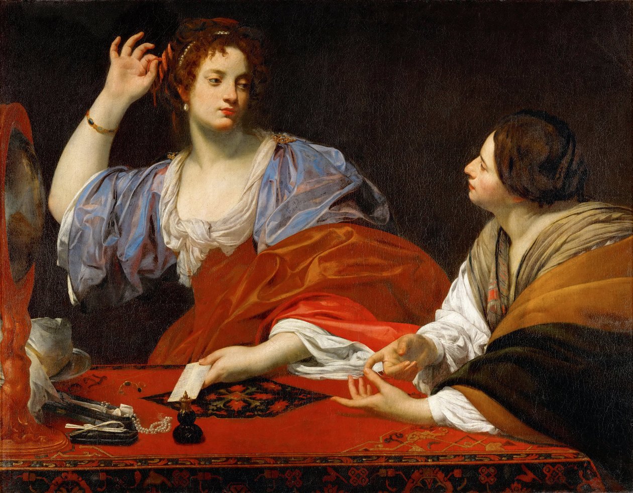 مارثا تلوم أختها الباطلة ماري المجدلية - سيمون فويت (1590-1649). زيت على قماش ، ج. ١٦٢١. الأبعاد: ١١٠ × ١٤٠ سم. متحف تاريخ الفن ، فيين بواسطة سيمون فويت