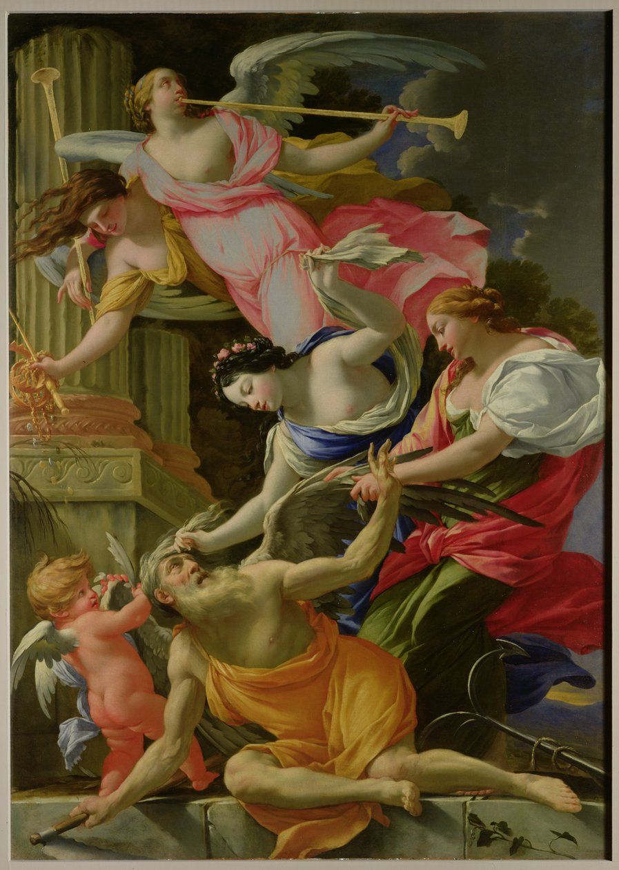 الوقت المهزوم بالحب والزهرة والأمل ، c.1645-46 بواسطة سيمون فويت