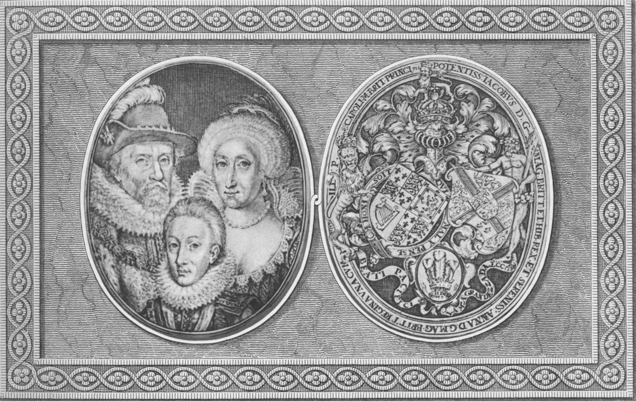 جيمس آي آن من الدنمارك وهنري ، أمير ويلز ، 1612 ، 1904 بواسطة سيمون دي باس