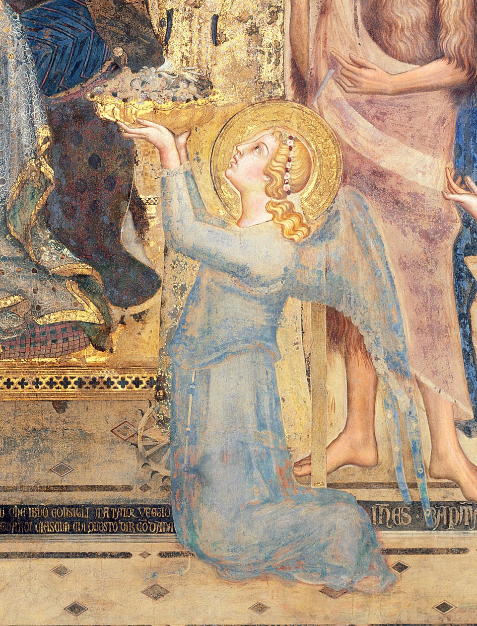Maesta: Angel تقدم زهور للعذراء ، 1315 تفاصيل جدارية 51591 بواسطة سيمون مارتيني