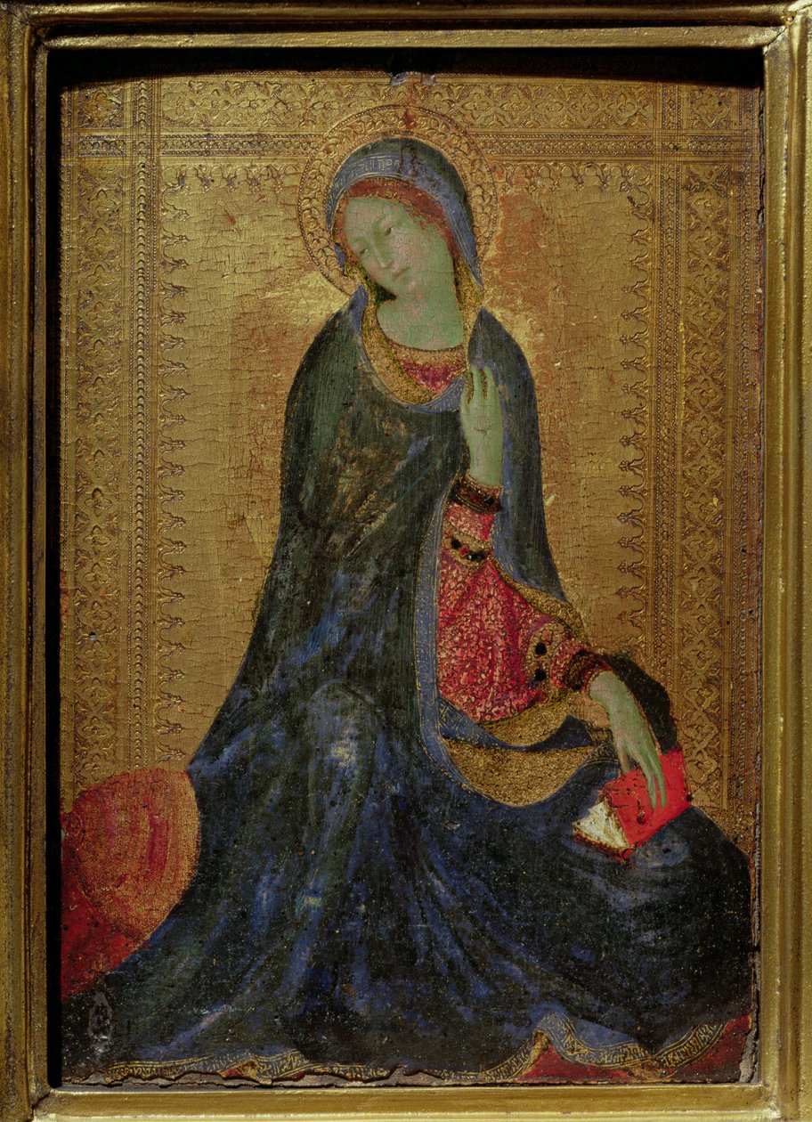 العذراء تعلن ، اللوحة اليمنى من diptych ، 1340-44 (درجة الحرارة على اللوحة) بواسطة سيمون مارتيني