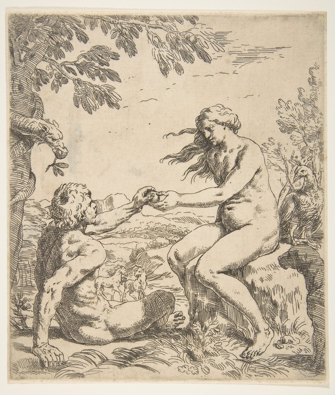آدم وحواء ، كاليفورنيا. 1639. بواسطة سيمون كانتاريني