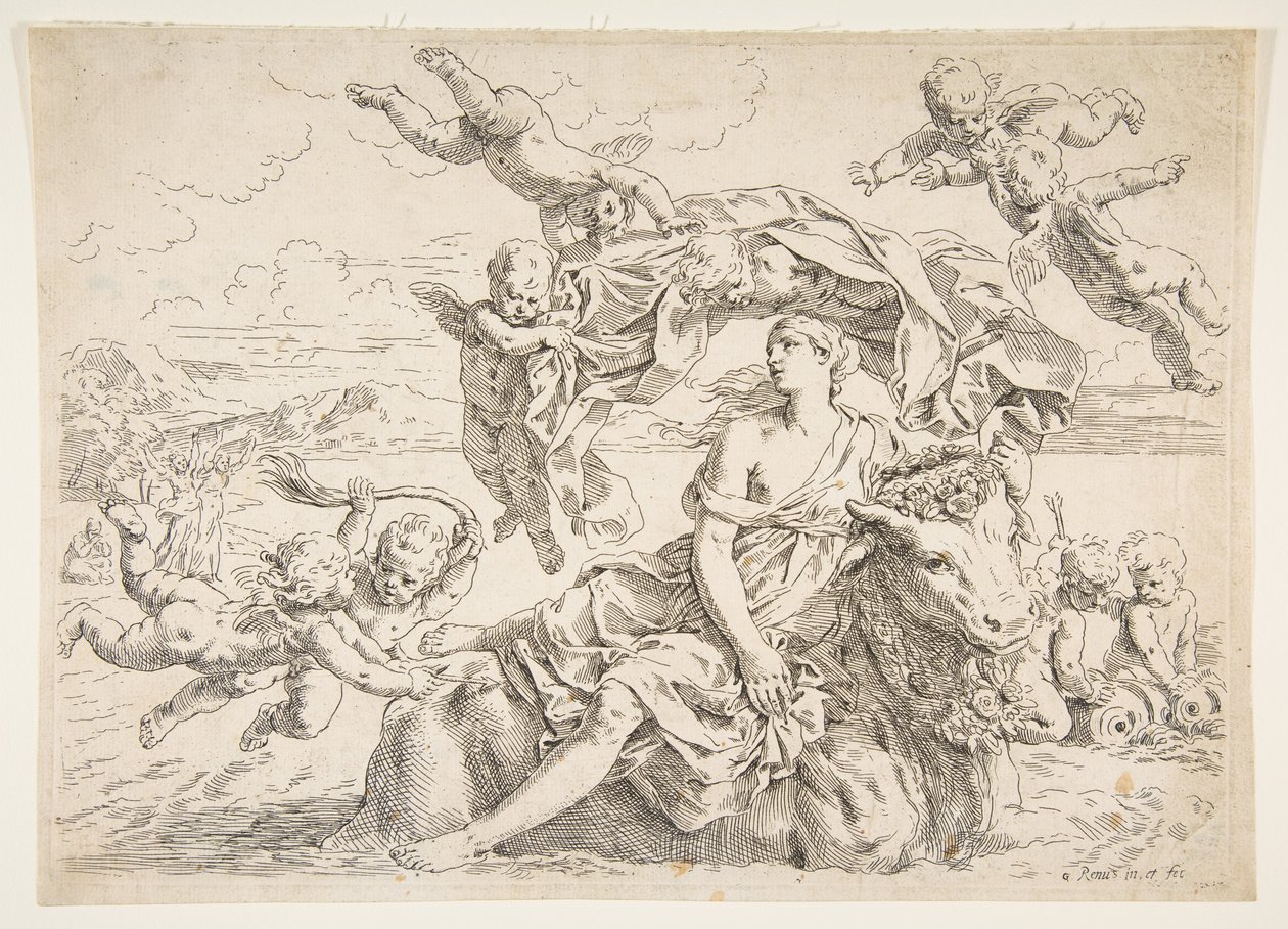 اغتصاب أوروبا ، كاليفورنيا. 1636. بواسطة سيمون كانتاريني