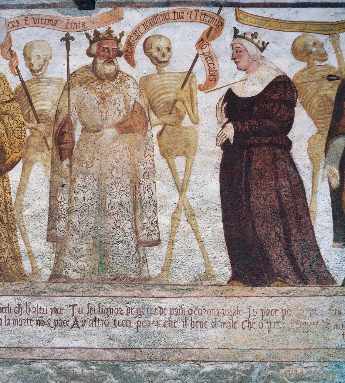 Death with the King and the Queen, detail from The Dance of Death بواسطة سيمون الثاني باشينيس