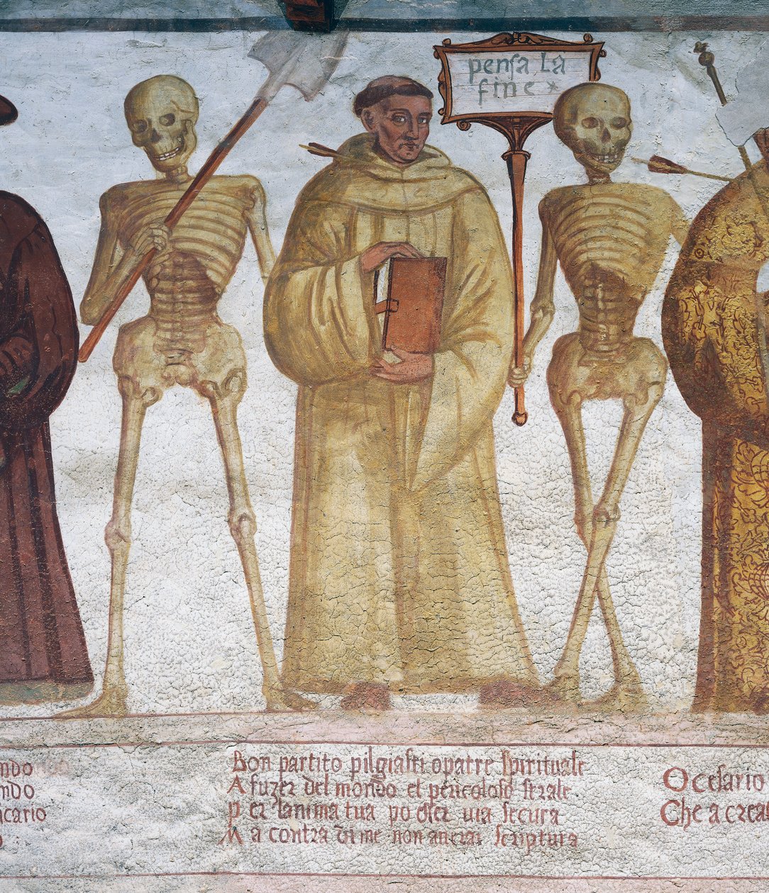 Death with the Monk and the Emperor, detail from The Dance of Death بواسطة سيمون الثاني باشينيس