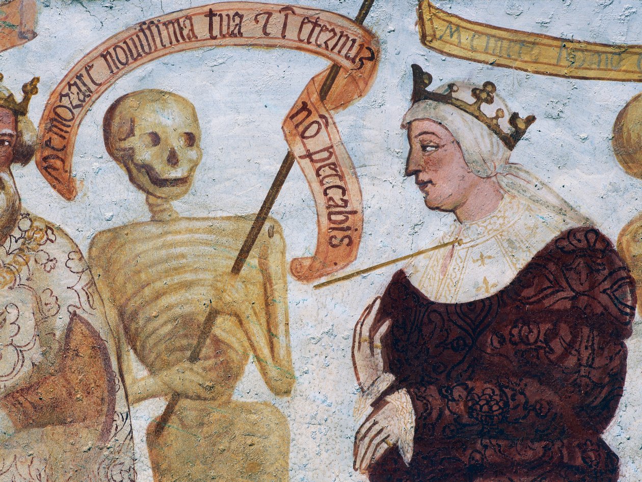 Death with the Queen, detail from The Dance of Death بواسطة سيمون الثاني باشينيس