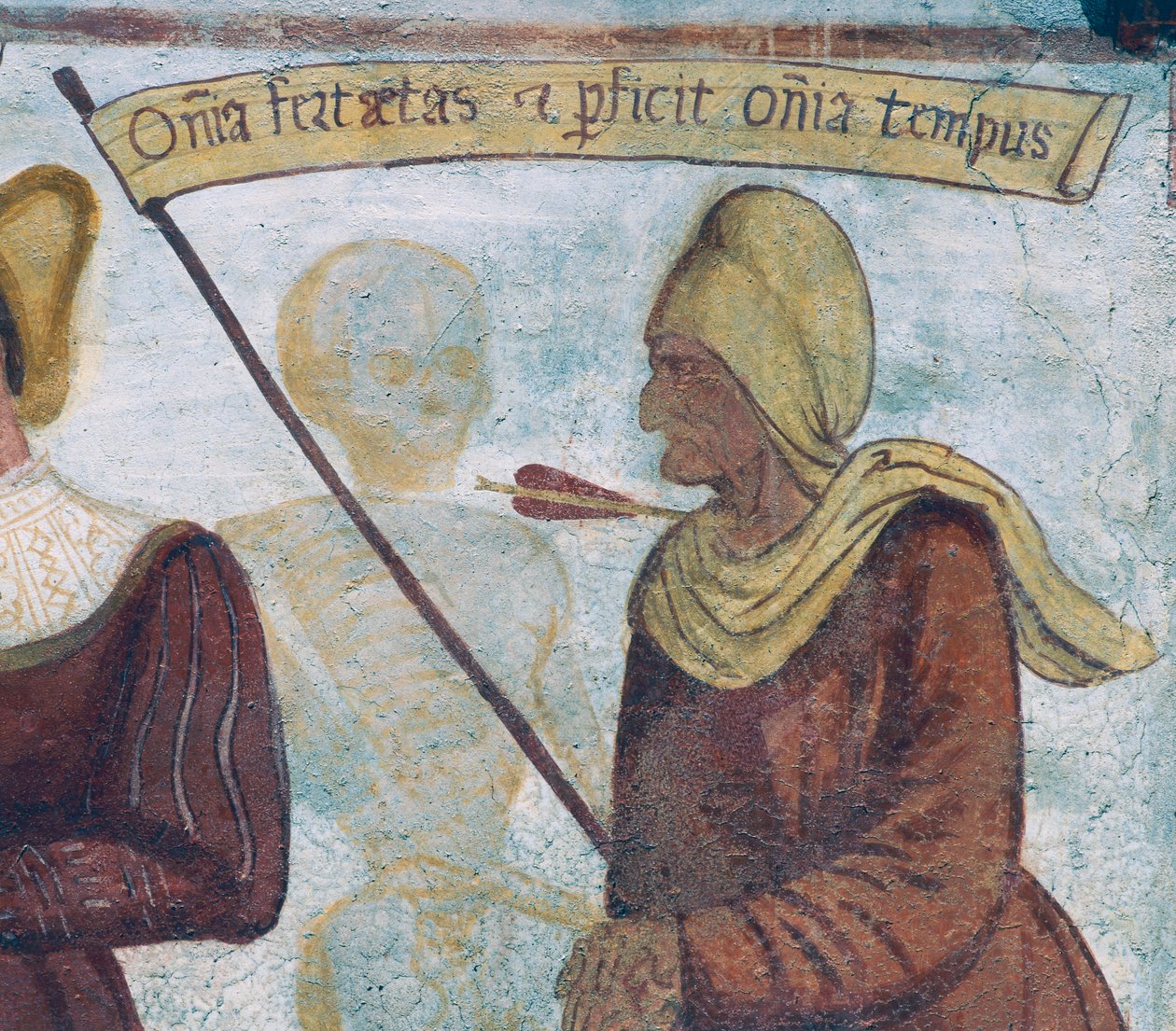 Death with the old woman, detail from The Dance of Death بواسطة سيمون الثاني باشينيس