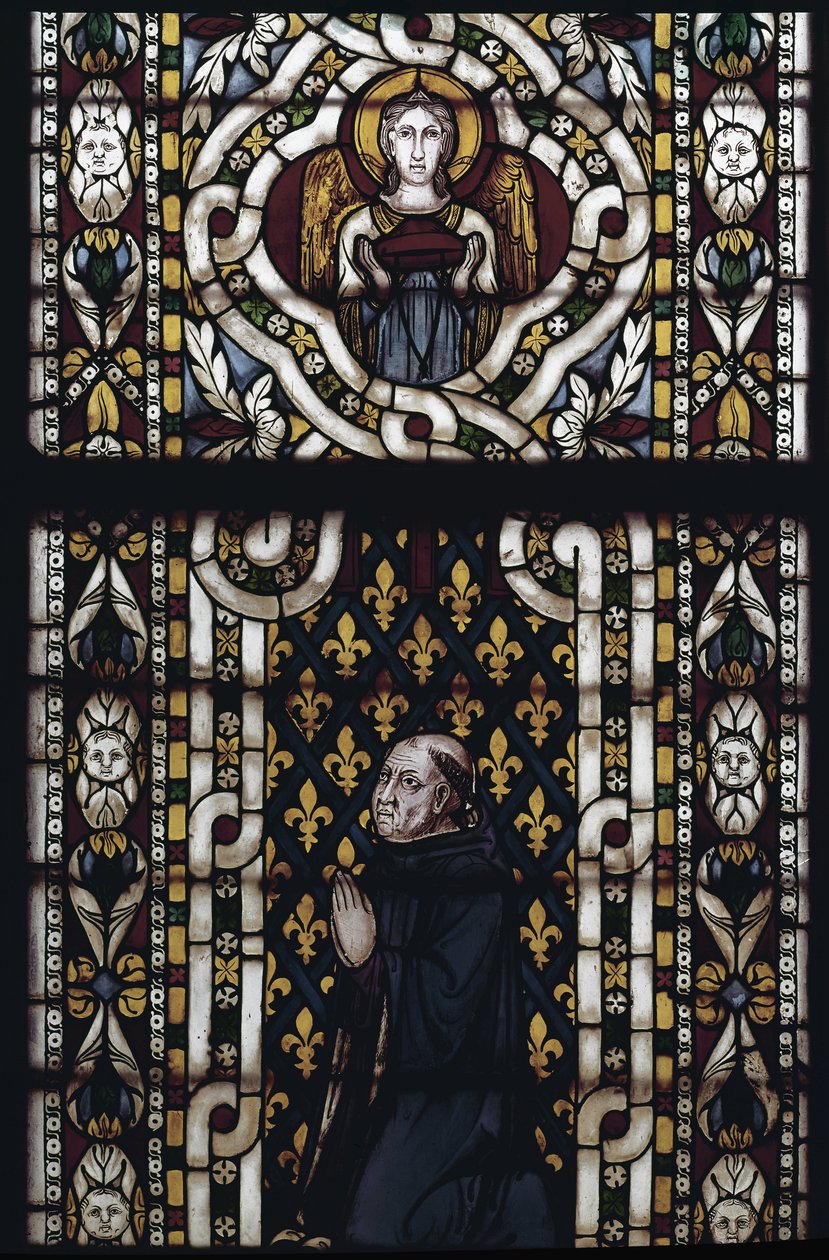 الكاردينال جنتيل من مونتيفيوري (Gentile Partino da Montefiore ، Gentilis of Monteflorum ، حوالي 1240-1312) ركبة - زجاج ملون لسيمون مارتيني (حوالي 1284-1344) ، سم. 570 × 400. كنيسة القديس فرنسيس الأسيزي ، الكنيسة السفلى ، كنيسة القديس لويس ، أسيزي بواسطة سيمون مارتيني