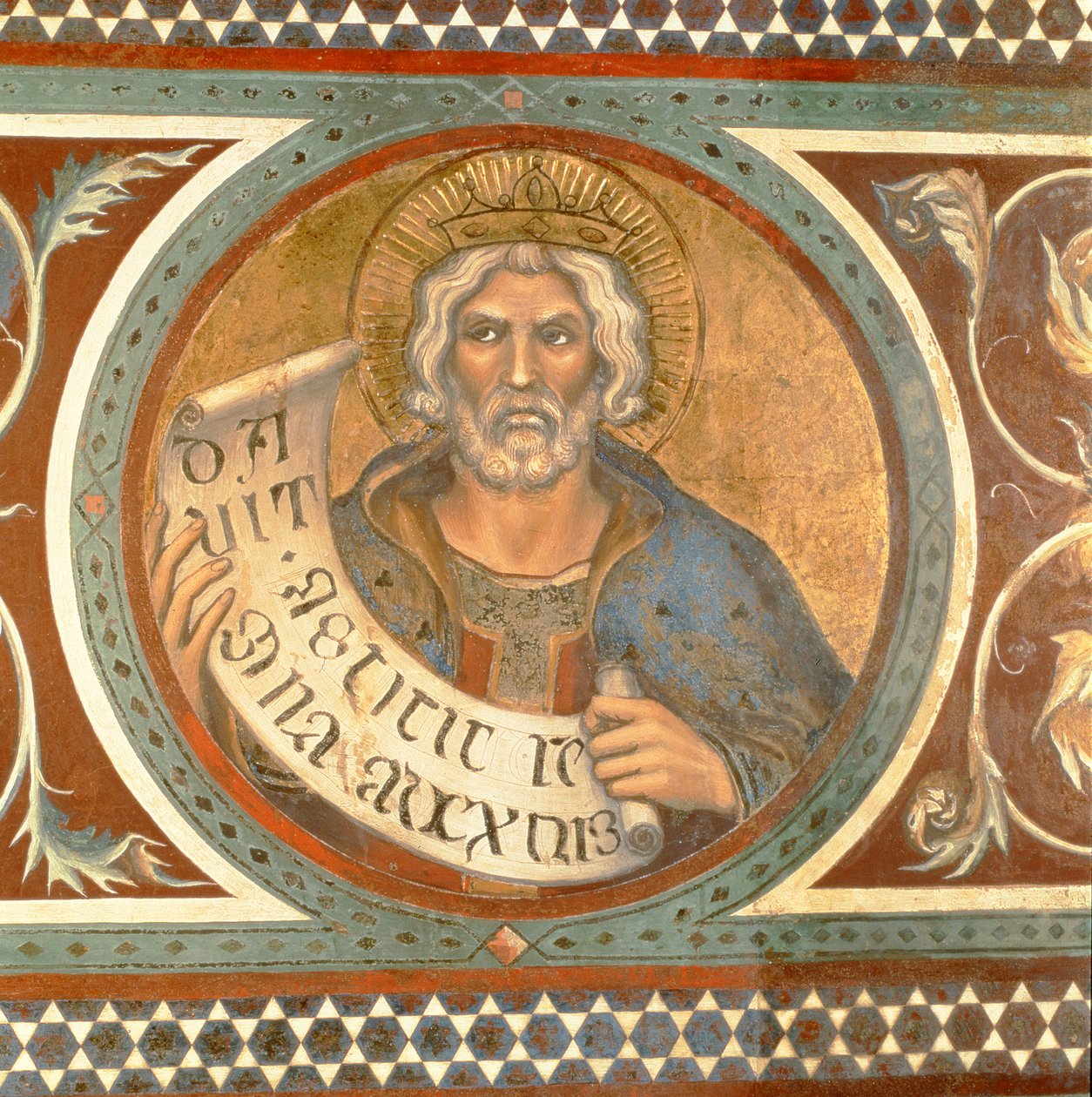 Maesta: David, detail from the frame بواسطة سيمون مارتيني