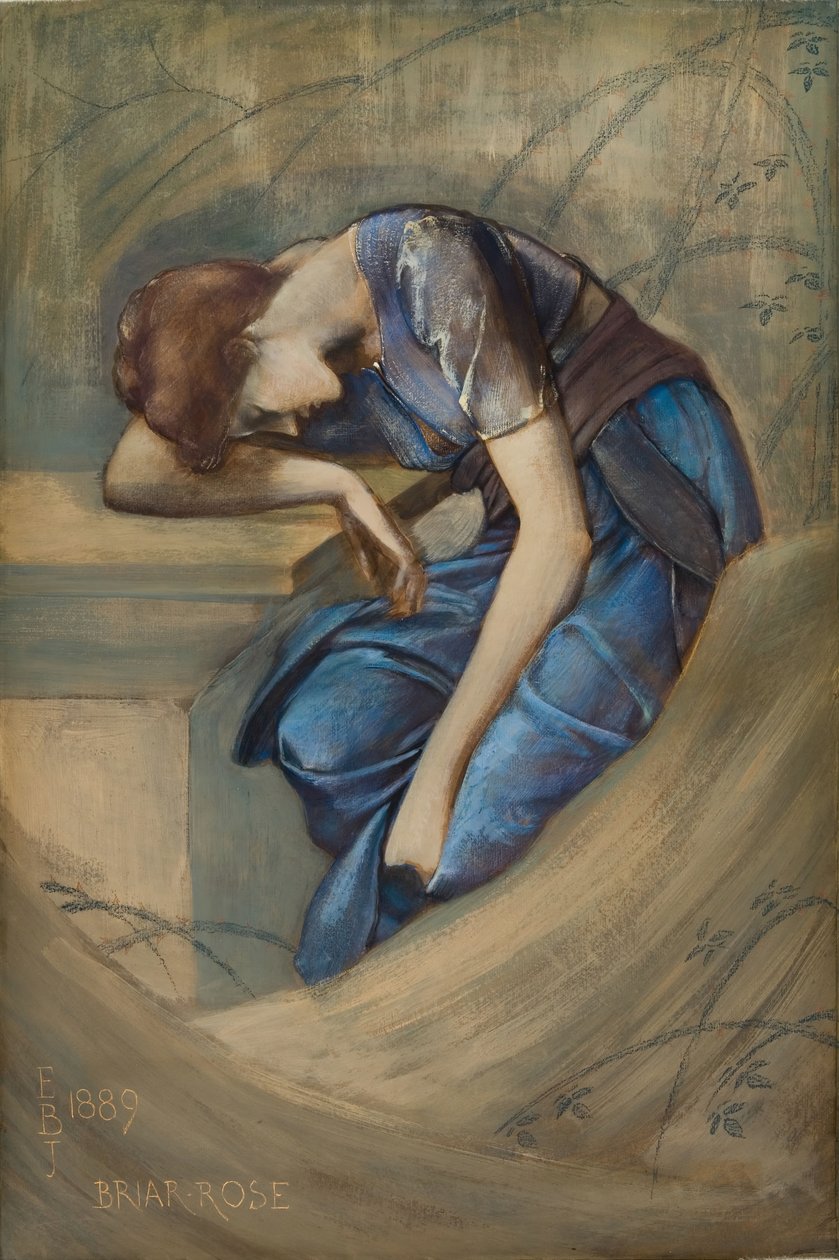 سلسلة Briar Rose - دراسة لـ 'The Garden Court' ، 1889. بواسطة السير إدوارد كولي بيرن جونز