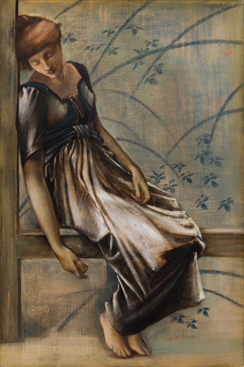 سلسلة Briar Rose - دراسة لـ 'The Garden Court' ، 1889. بواسطة السير إدوارد كولي بيرن جونز