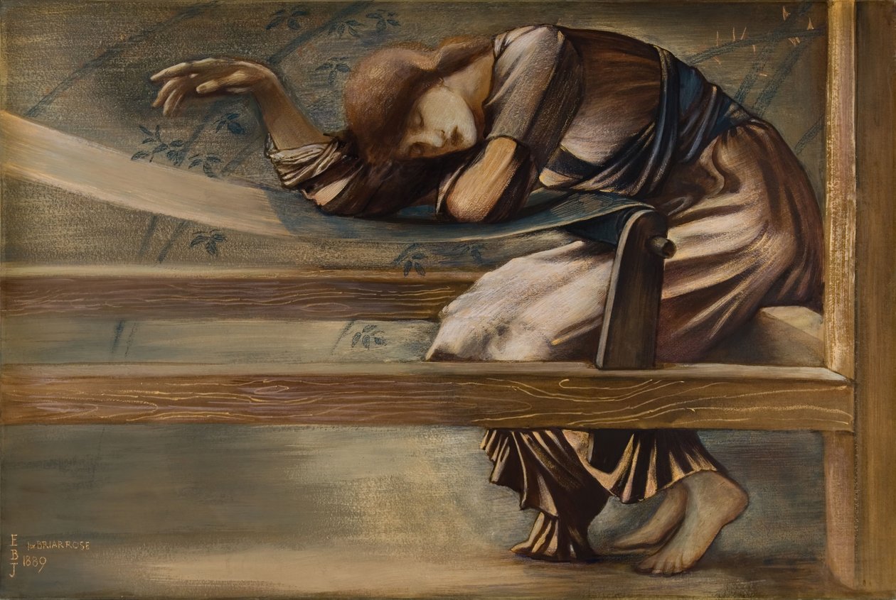 سلسلة Briar Rose - دراسة لـ 'The Garden Court' ، 1889. بواسطة السير إدوارد كولي بيرن جونز