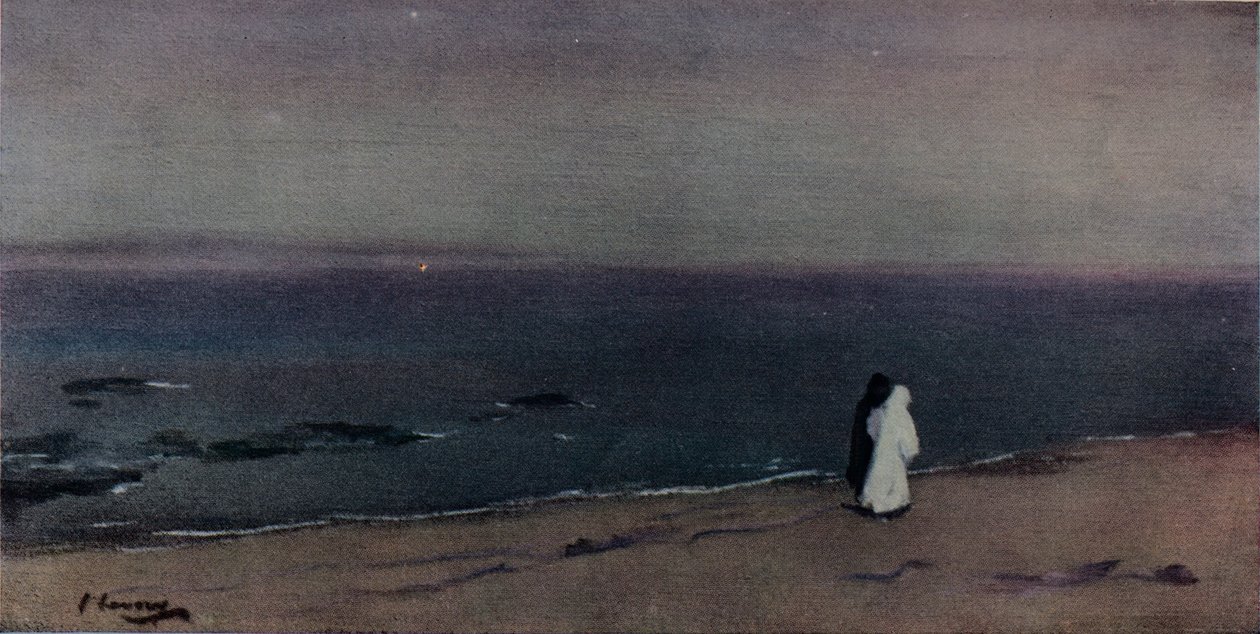 شاطئ البحر ، ضوء القمر ، c1908 بواسطة السير جون لافري