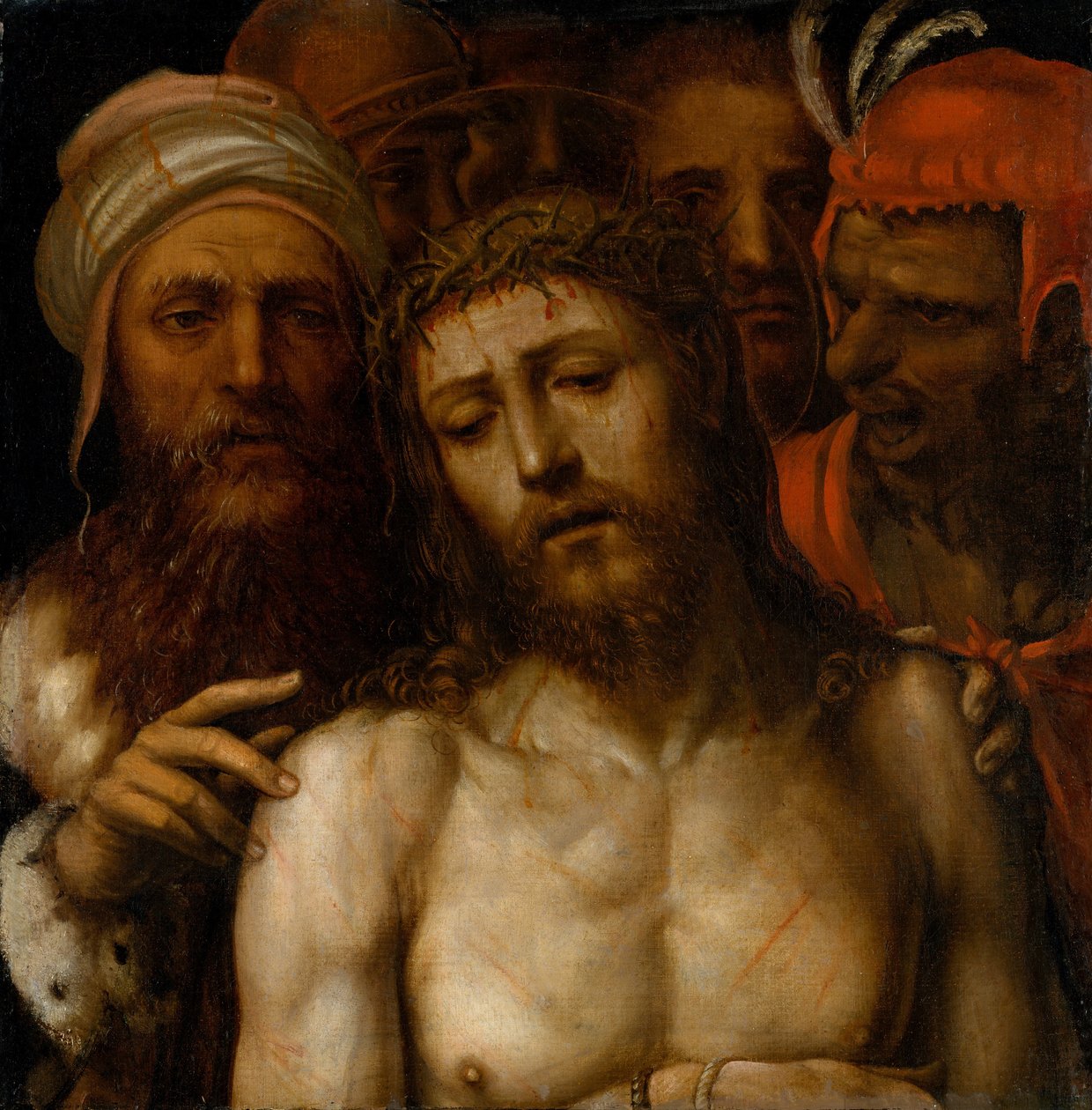 قدم المسيح للشعب Ecce Homo ، كاليفورنيا. 1540-49. بواسطة اللواط