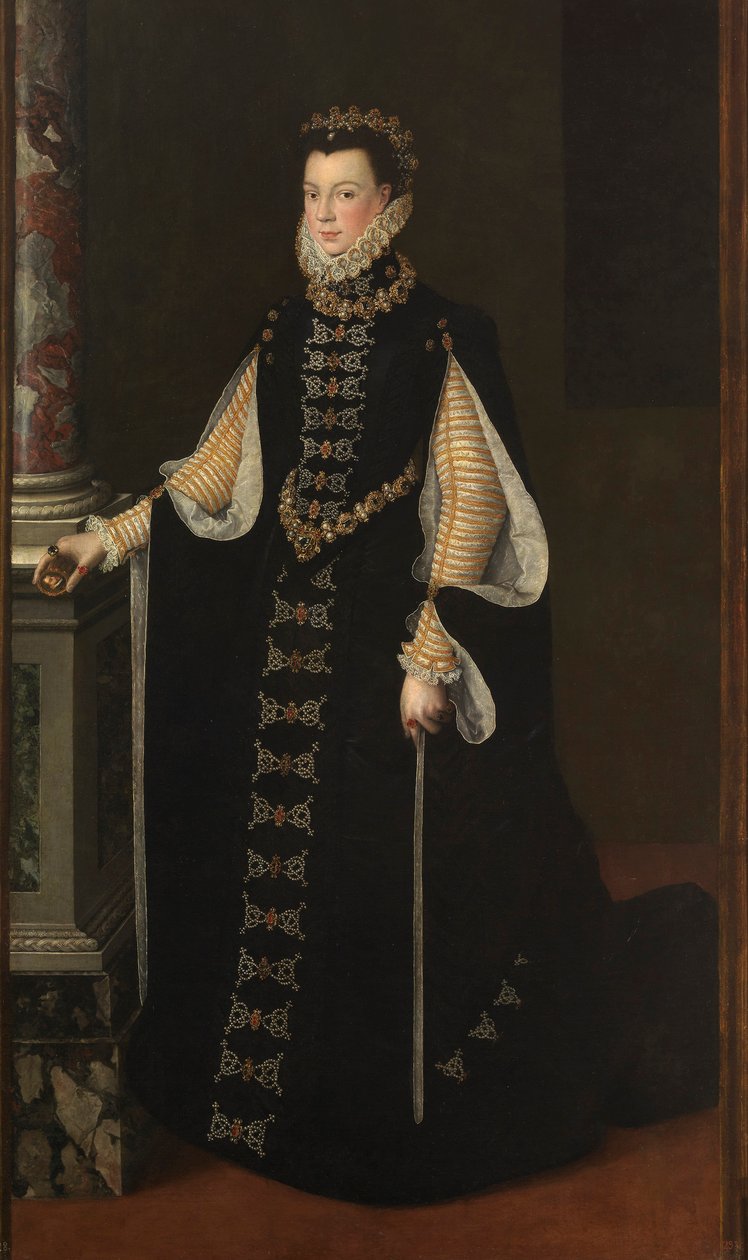 "صورة إليزابيث من فرنسا (1545-1568) أو إيزابيل دي فالوا ، ملكة إسبانيا" "- إليزابيث دي فالوا (1545-1568) ، ملكة إسبانيا بقلم أنغويسولا ، سوفونيسبا (حوالي 1532-1625) بواسطة سوفونيسبا أنجويسولا