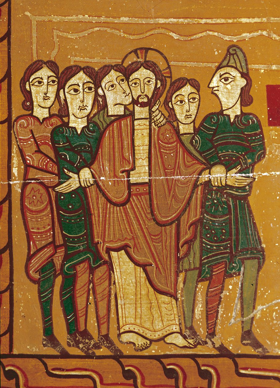 لوحة Altarpiece تظهر اعتقال المسيح بواسطة المدرسة الاسبانية
