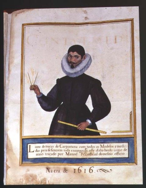 الصفحة الأولى من كتاب تصاميم النجارة ، 1616 بواسطة المدرسة الاسبانية