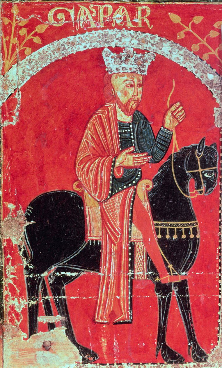 King Melchior (درجة الحرارة على اللوحة) بواسطة المدرسة الاسبانية
