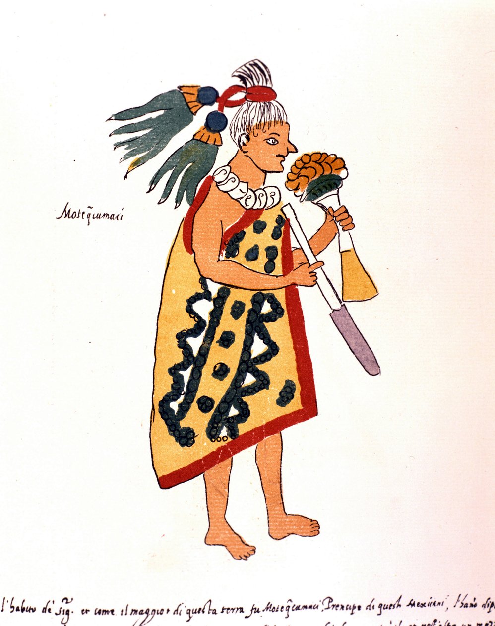 كاهن الأزتك في Codex Vaticanus 3738 (Codex Vat. Rios). نسخة طبق الأصل من مخطوطة الدومينيكان بيدرو دي لوس ريوس ، بين 1570 و 1589 ، بببل. الفاتيكان. بواسطة المدرسة الاسبانية