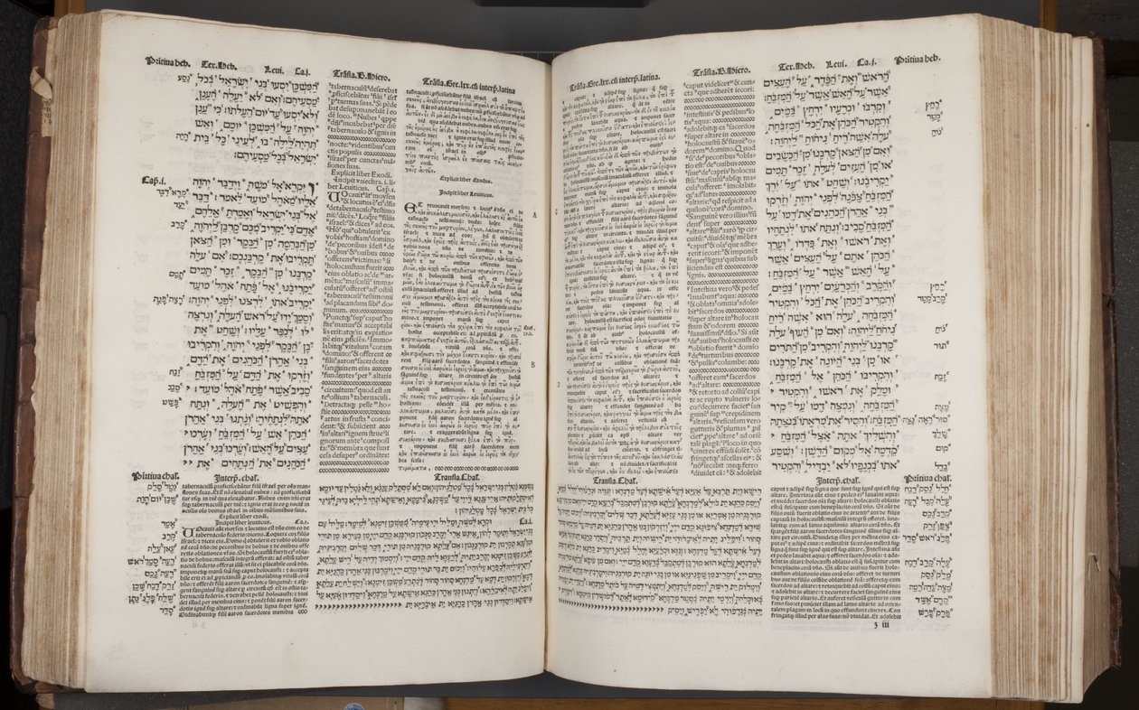 Complutensian Polyglot Bible, printed by Arnao Guillen de Brocar (engraving) بواسطة المدرسة الاسبانية