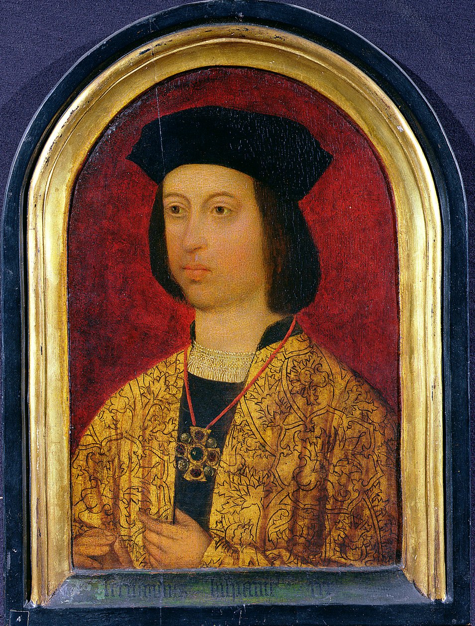 فرديناند أراغون (1452-1516) ملك إسبانيا (زيت على لوح) بواسطة المدرسة الاسبانية