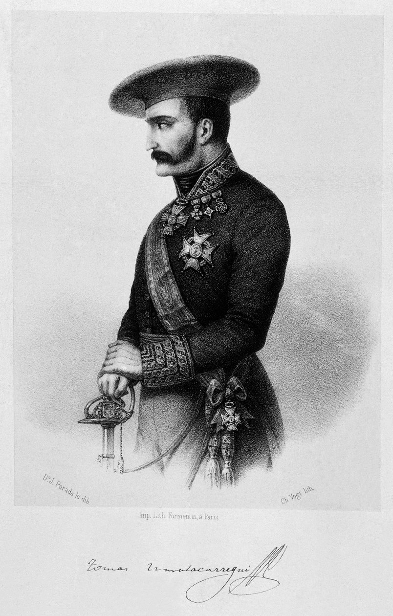 الحرب الكارلية الأولى (1833-1840): صورة للجنرال كارليست توماس زومالاكاريغي (1788-1835) بواسطة المدرسة الاسبانية