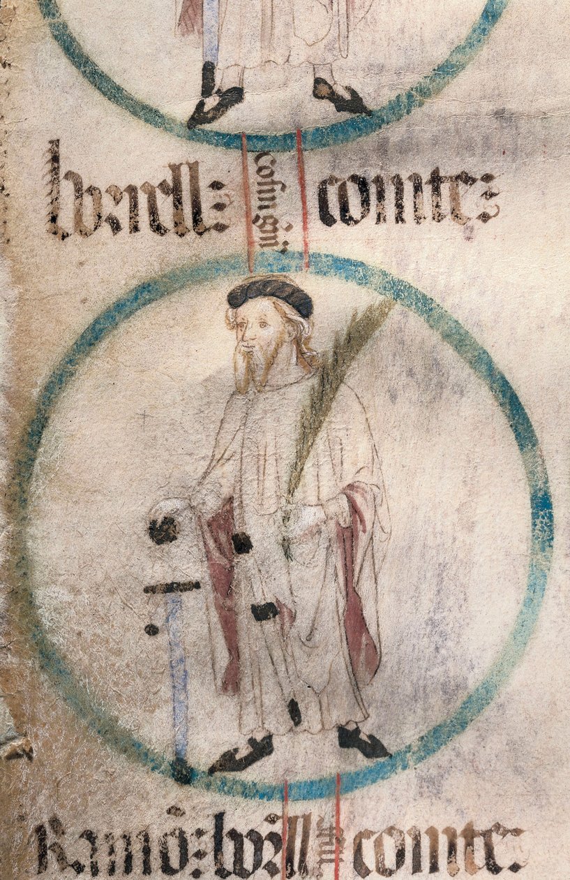 الفن القوطي: صورة بوريل الثاني (934-992) ، إيرل برشلونة. صورة مصغرة في "Genealogia de los Reyes de Aragon y Condes de Barcelona". من القرن الرابع عشر إلى القرن الخامس عشر. بواسطة المدرسة الاسبانية