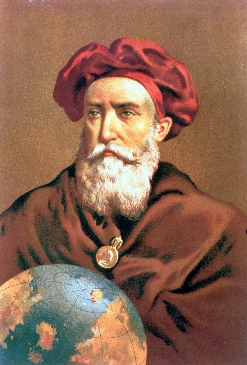 IND 123 0784502/2 Vasco da Gama (c.1469-1525) ملاح برتغالي بواسطة المدرسة الاسبانية