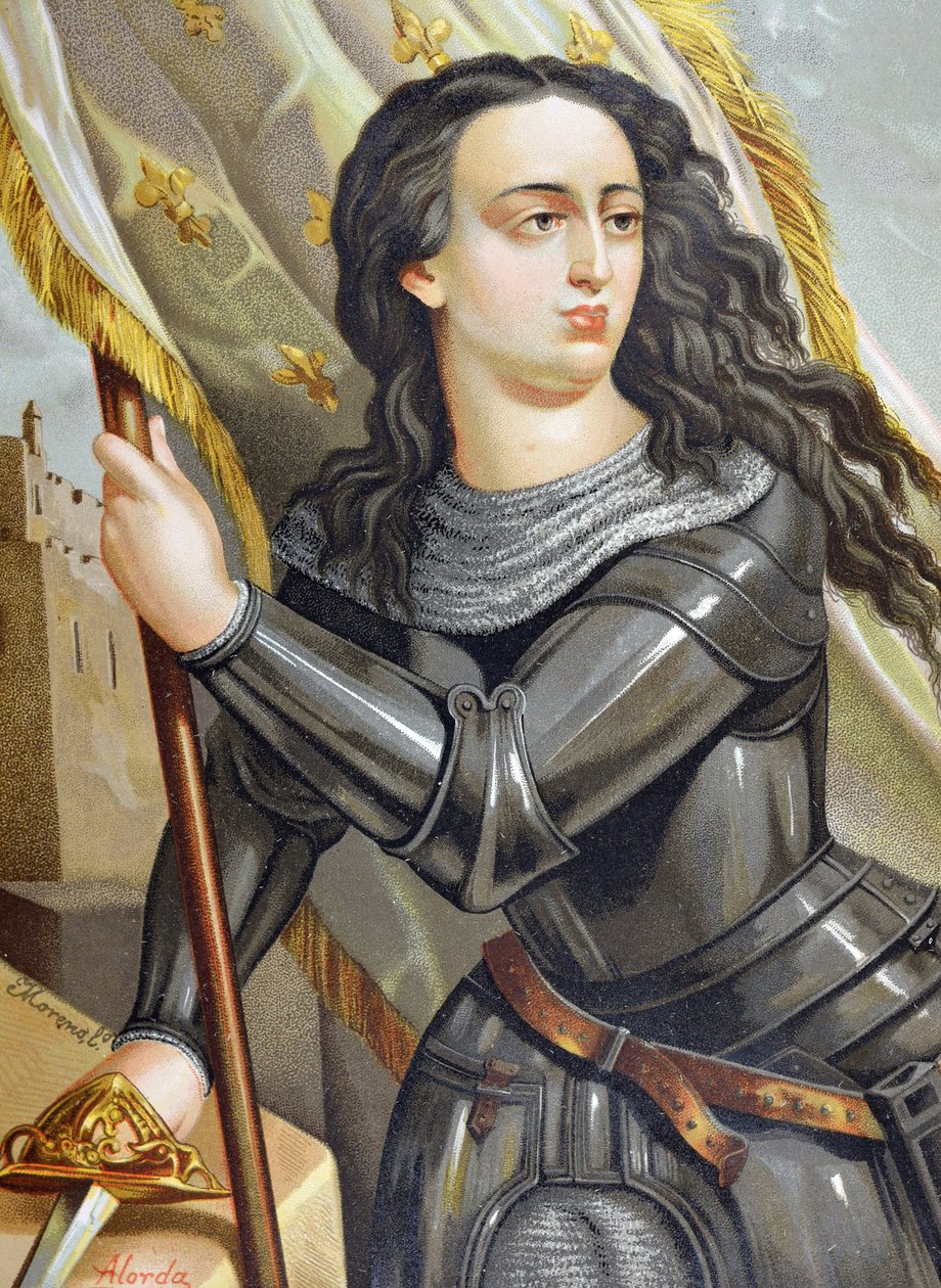 جان دارك ، القديس (1412-1431). البطلة الفرنسية خلال حرب المائة عام. رسم توضيحي للاحتفال بـ Hombres y mujeres ، بقلم خوان لاندا سيكس بواسطة المدرسة الاسبانية