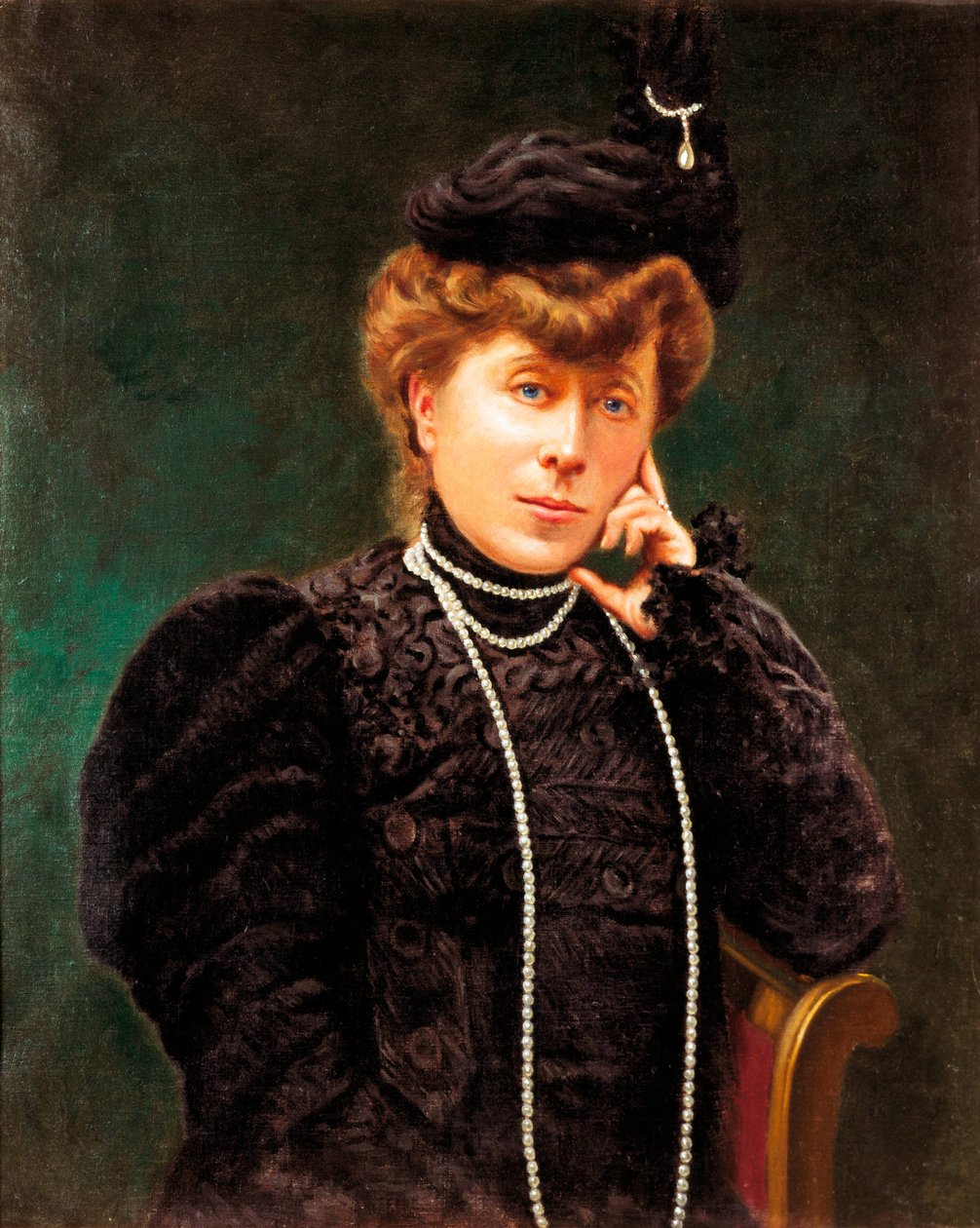 صورة لدوقة ماريا ديل كارمن فيلاهيرموسا (1815-1905). لوحة مجهولة. نهاية القرن التاسع عشر. بواسطة المدرسة الاسبانية