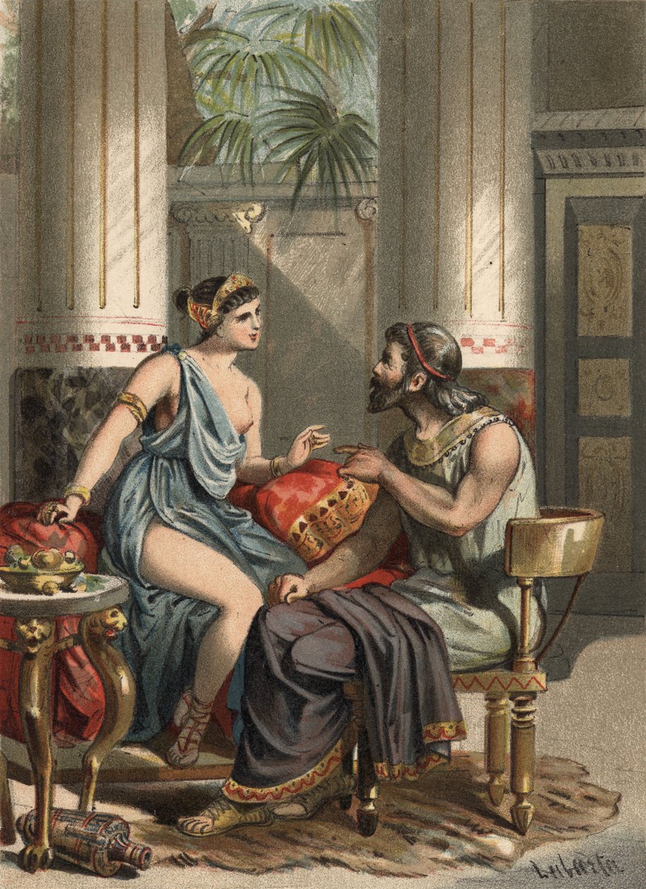 سوفونيسبي زوجة الملك سيفاقس وملكة نوميبي (235-203 قبل الميلاد). في "عبادة الجمال" بقلم خوان جوستو هوغيت ، محرري موليناس هيرمانوس بواسطة المدرسة الاسبانية