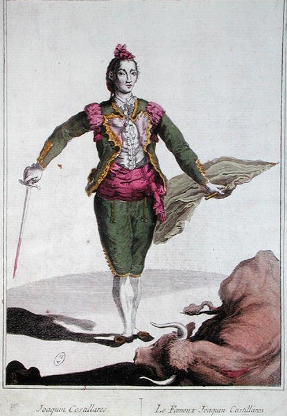 Toreador الشهير ، Joaquin Rodriguez 'Costillares' (1748-1800) (لون ليثو) بواسطة المدرسة الاسبانية
