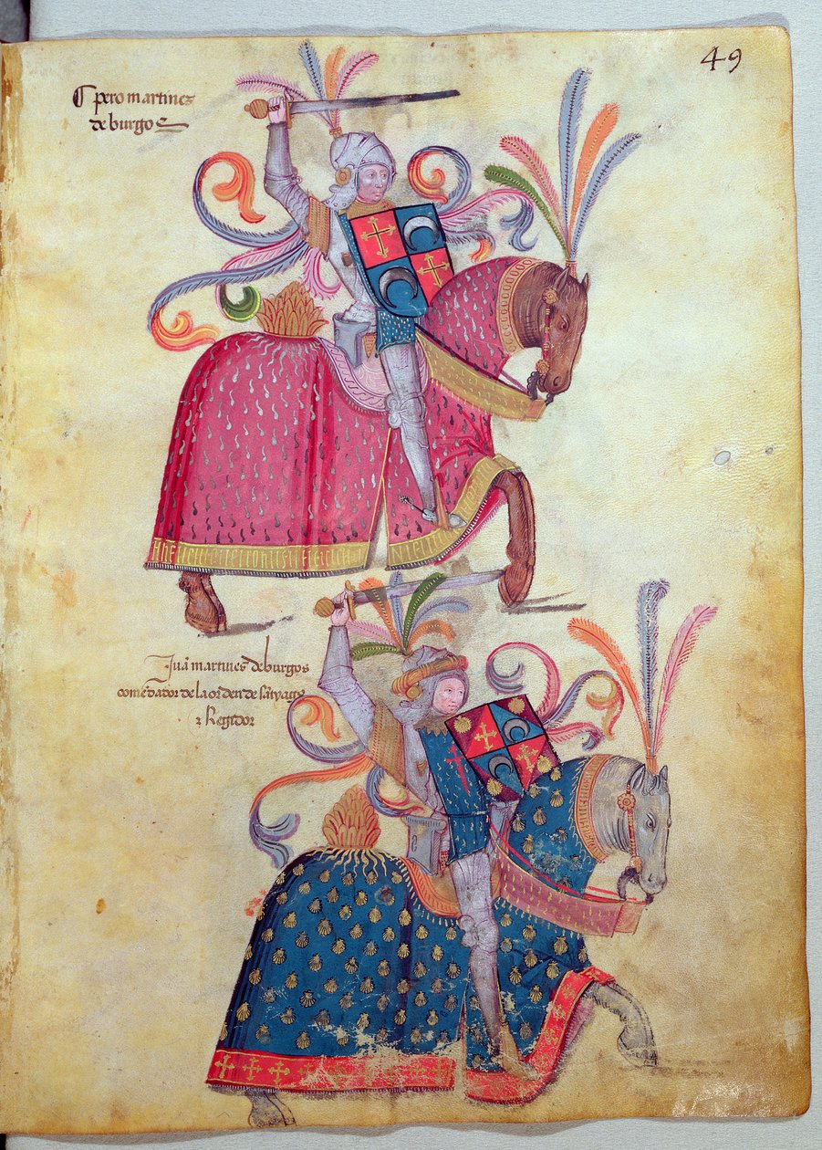 فارسان ، من كتاب فرسان سانتياغو بواسطة المدرسة الاسبانية