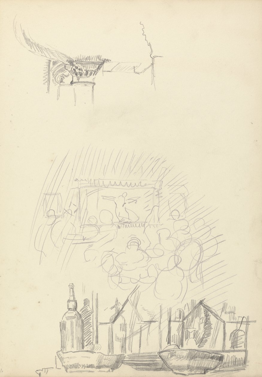 رسم تخطيطي لمرحلة وبار ، من كهف العجل الذهبي (الجرافيت) (انظر 265063 للاطلاع على الصورة) بواسطة سبنسر فريدريك جور