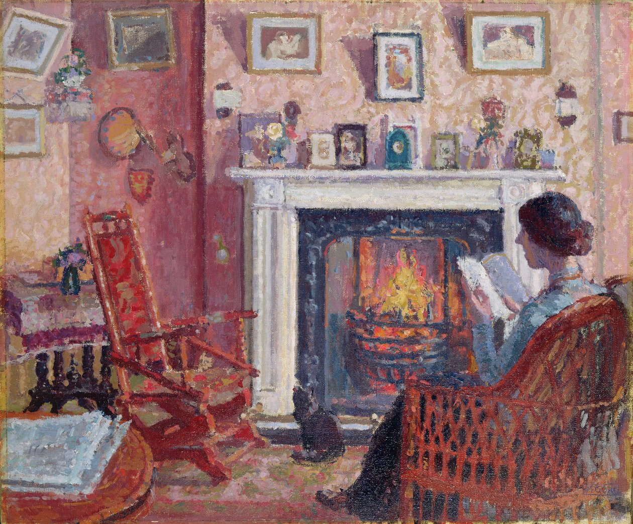 Interior, 31 Mornington Crescent (oil on canvas) بواسطة سبنسر فريدريك جور