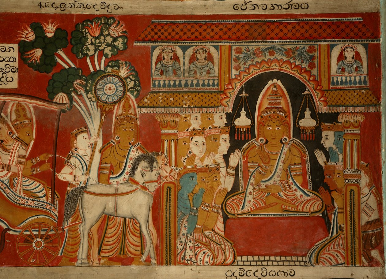 لوحة جدارية في بيت الصورة لمعبد Subdharama ، Dehiwala (جدارية) بواسطة المدرسة السريلانكية