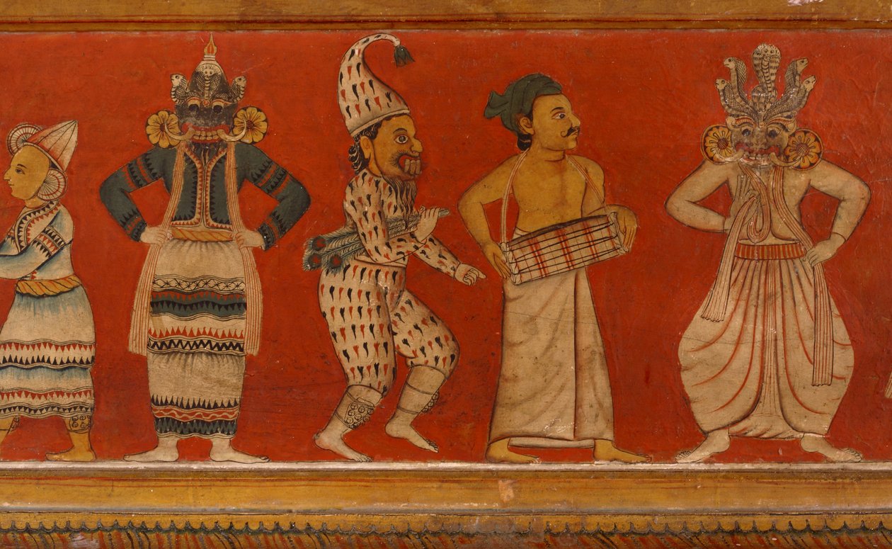 لوحة جدارية في بيت الصورة لمعبد Subdharama ، Dehiwala (جدارية) بواسطة المدرسة السريلانكية