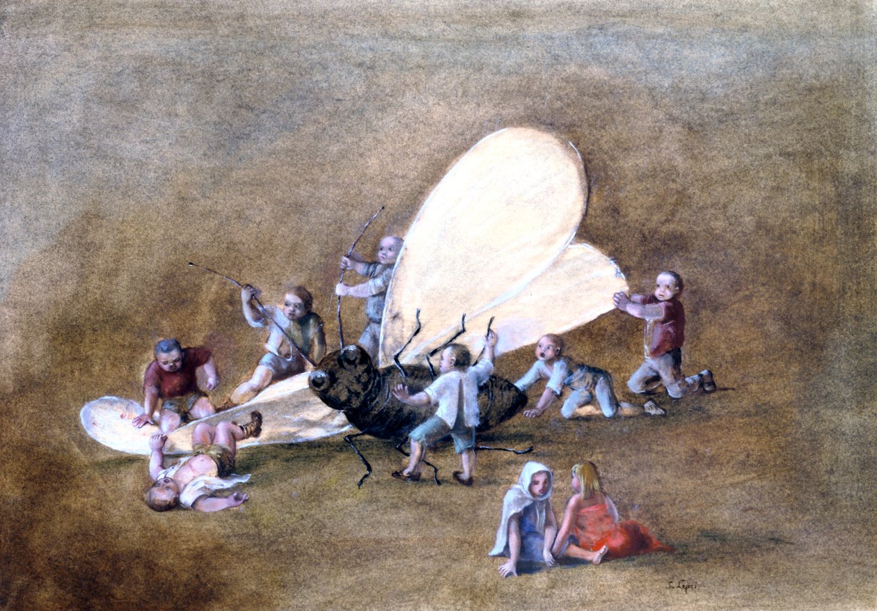 الأطفال القاسيون ، c1850-1890 بواسطة ستانيسلاس لبين