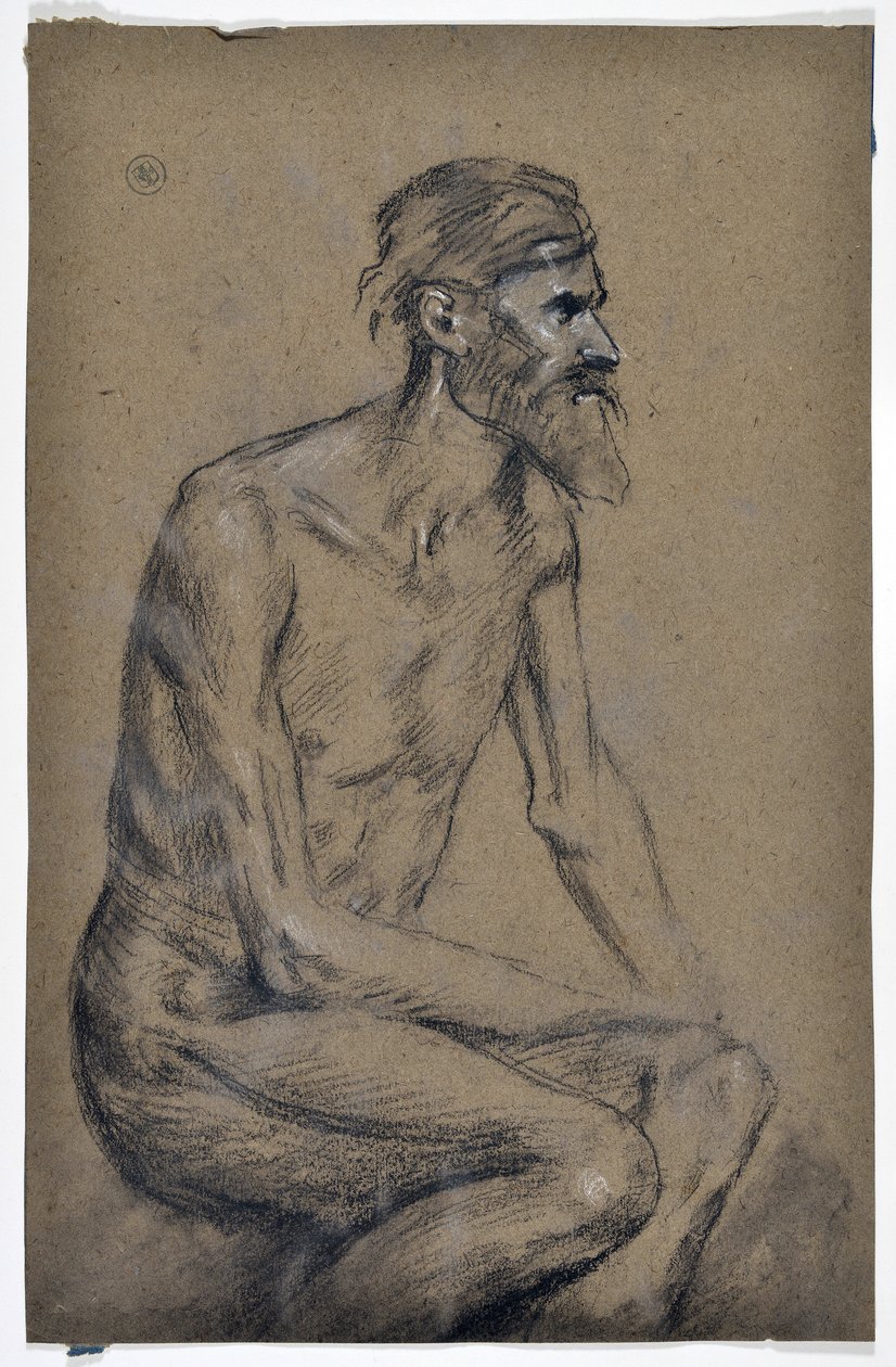 دراسة الرجل الجالس (رسم) بواسطة Stanislas Torrents y de Amat