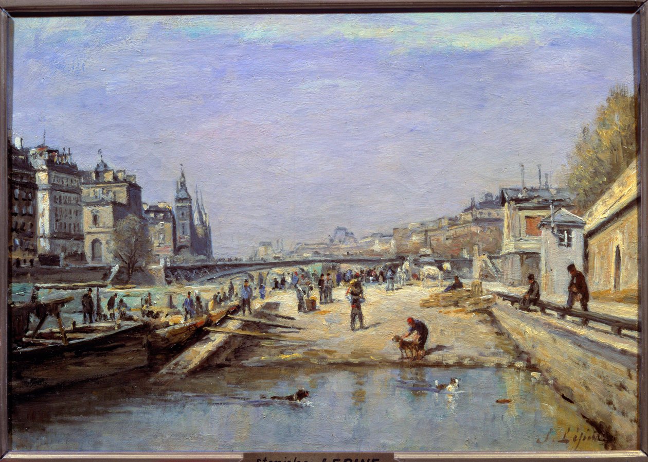 لو كاي أو فلورز في باريس لوحة لستانيسلاس ليبين (1835-1892) ريمس القرن التاسع عشر ، متحف الفنون الجميلة بواسطة ستانيسلاس فيكتور إدوارد لبين