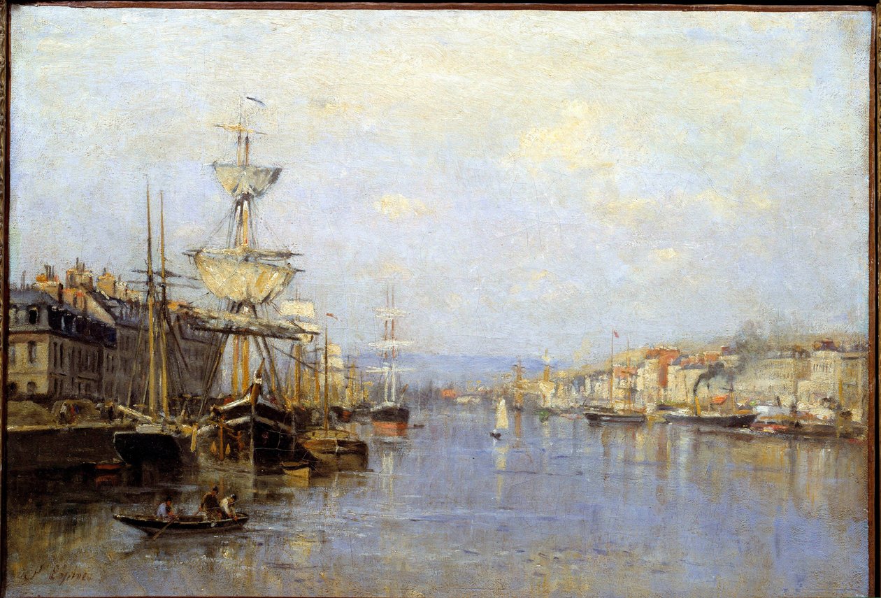 منظر لميناء روان لوحة لستانيسلاس ليبين (1835-1892) ريمس من القرن التاسع عشر ، متحف الفنون الجميلة بواسطة ستانيسلاس فيكتور إدوارد لبين