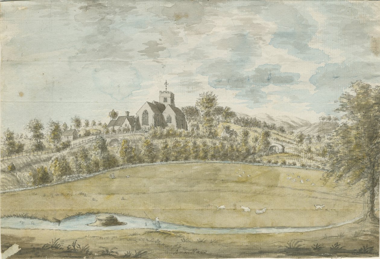 كنيسة أرميتاج: الرسم بالألوان المائية ، [1762-1802] بواسطة ستيبينج شو