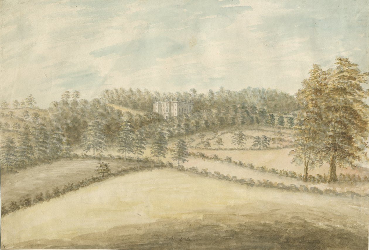 قاعة ومنتزه بيوديسرت: الرسم بالألوان المائية ، [1762-1802] بواسطة ستيبينج شو