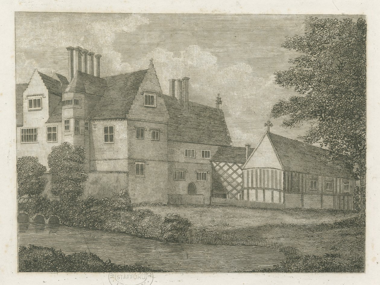 Brewood - Black Ladies Priory: engraving، nd [؟ القرن الثامن عشر] (طباعة) بواسطة ستيبينج شو