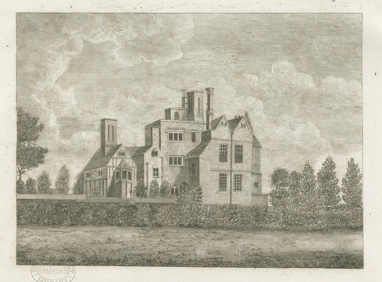 Brewood - Black Ladies Priory: engraving، nd [؟ القرن الثامن عشر] (طباعة) بواسطة ستيبينج شو