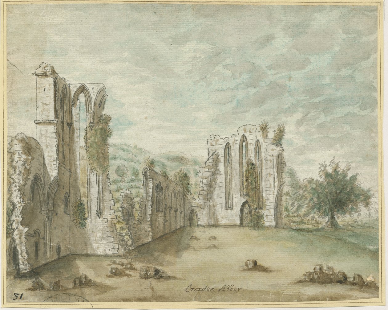 دير كروكسدين: الرسم بالألوان المائية ، و [1762-1802] (رسم) بواسطة ستيبينج شو